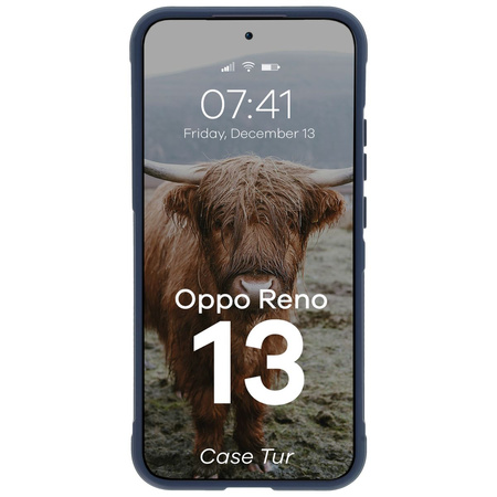 Pancerne etui Bizon Case Tur do Oppo Reno13, granatowe