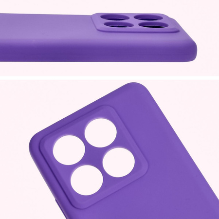 Silikonowe etui Bizon Soft Case do Xiaomi 14T Pro, fioletowe