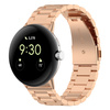 Pasek ze stali nierdzewnej Bizon Strap Watch Aura do Google Pixel Watch 4/3 45 mm, różowozłoty