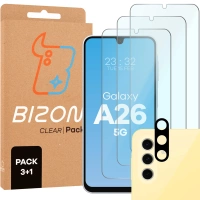 3x Szkło + szybka na aparat Bizon Clear 2 Pack do Xiaomi Redmi 14C 4G