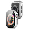 Etui ze szkłem do zegarka Bizon Case+Glass Watch do Apple Watch 10 42mm, srebrne