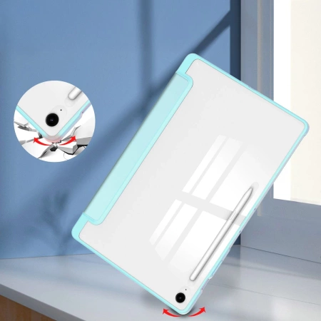 Etui z klapką Bizon Case Tab Clear Matt do Galaxy Tab S10 FE Plus, błękitne