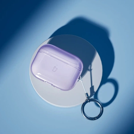 Elastyczne etui z karabińczykiem Bizon Case Headphone Clear do Samsung Galaxy Buds 3/3 Pro przeźroczyste