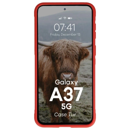 Pancerne etui Bizon Case Tur do Galaxy A37 5G, czerwone