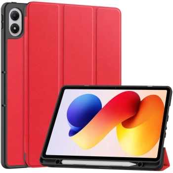 Etui z klapką Bizon Case Tab Lizard do Xiaomi POCO Pad M1 / Redmi Pad 2 Pro, czerwone