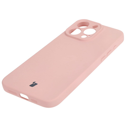 Etui Bizon Case Silicone do iPhone 15 Pro Max, jasnoróżowe