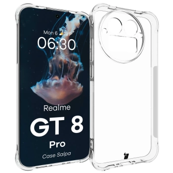 Elastyczne etui Bizon Case Salpa do Realme GT 8 Pro, przezroczyste