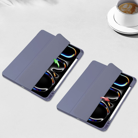 Etui Bizon Case Tab Clear Matt do iPad Pro 11" 5 gen. 2024, lawendowe