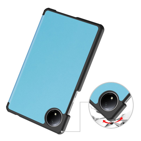 Etui z klapką Bizon Case Tab Croc do Xiaomi Redmi Pad SE 8.7, niebieskie