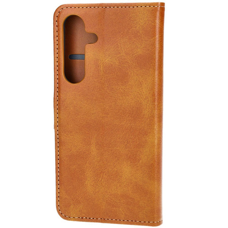 Etui z klapką Bizon Case Pocket do Galaxy S25 / S24, brązowe