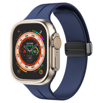 Silikonowy pasek Bizon Strap Watch Silicone L do Apple Watch 44/45/46/49 mm, granatowy