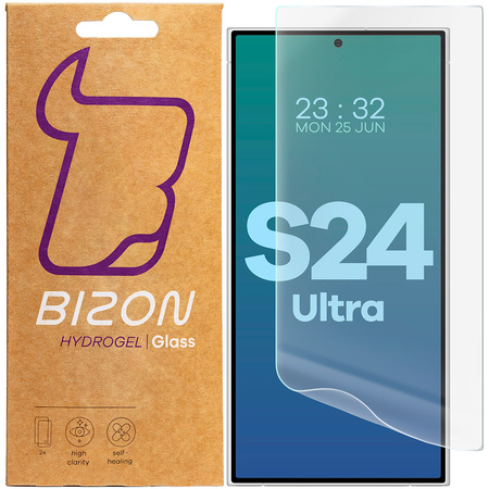 Folia hydrożelowa na ekran Bizon Glass Hydrogel Front Duo do Galaxy S24 Ultra, 2 sztuki