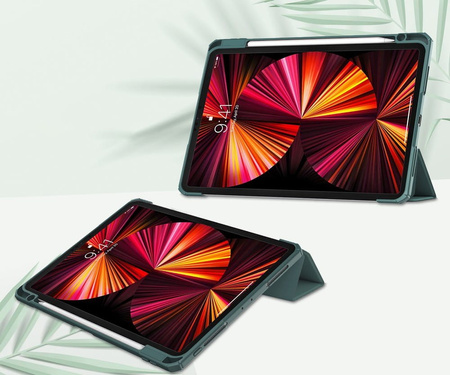 Etui Bizon Case Tab Clear Matt do iPad Pro 11 2022/2021/2020/2018, ciemnozielone