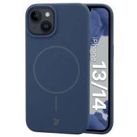 Silikonowe etui z pierścieniem magnetycznym Bizon Soft Case Magnetic do iPhone 14/13, granatowe