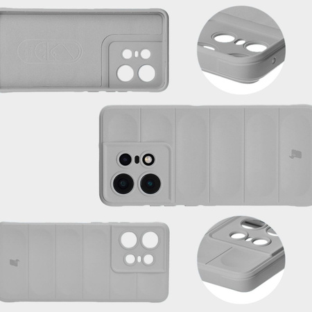 Pancerne etui Bizon Case Tur do Motorola Edge 50 Pro, jasnoszare