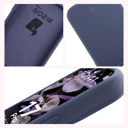 Silikonowe etui Bizon Soft Case do iPhone 17 Pro, ciemnoniebieskie