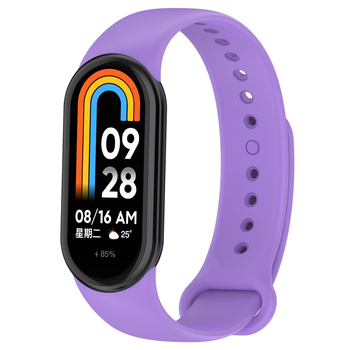 Pasek Bizon Strap Watch Dots do Xiaomi Mi Smart Band 8, fioletowy