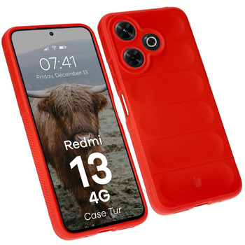 Pancerne etui Bizon Case Tur do Xiaomi Redmi 13 4G, czerwone