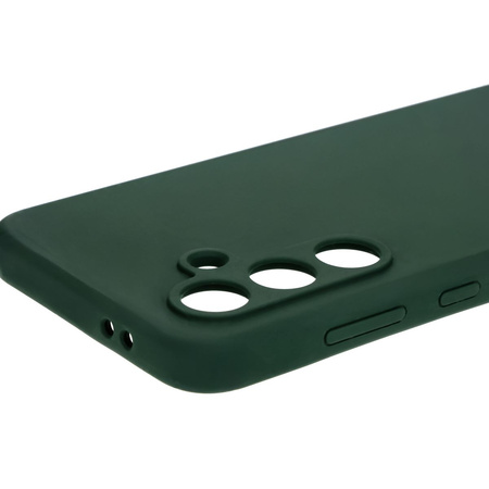 Silikonowe etui Bizon Soft Case do Galaxy S24 FE, ciemnozielone