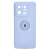 Etui Bizon Case Silicone Ring Sq do Xiaomi 13 Pro, jasnofioletowe
