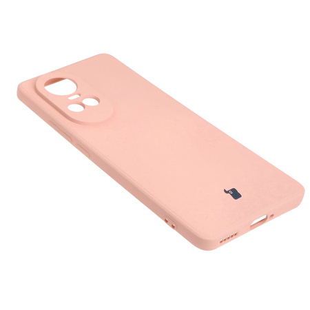 Etui Bizon Case Silicone Sq do Oppo Reno 10 Pro 5G, jasnoróżowe