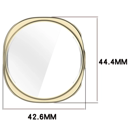 Etui z osłoną ekranu Bizon Case Watch Felipe do Galaxy Watch 8 40 mm, złote