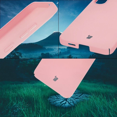 Etui Bizon Case Łupka do Galaxy S25 Plus, różowe