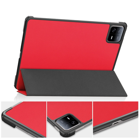 Etui Bizon Case Tab Croc do Xiaomi Pad 6 / Pad 6 Pro, czerwone