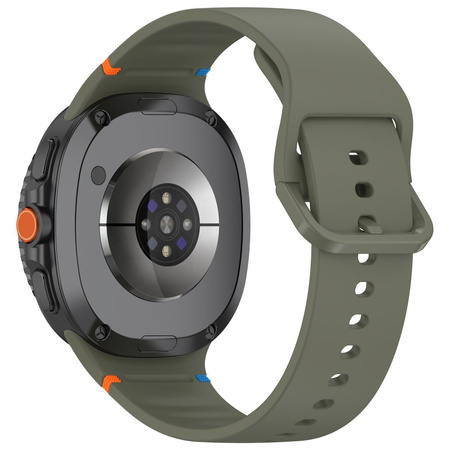 Silikonowy pasek Bizon Strap Watch Silicone do Galaxy Watch Ultra 47 mm, żółty