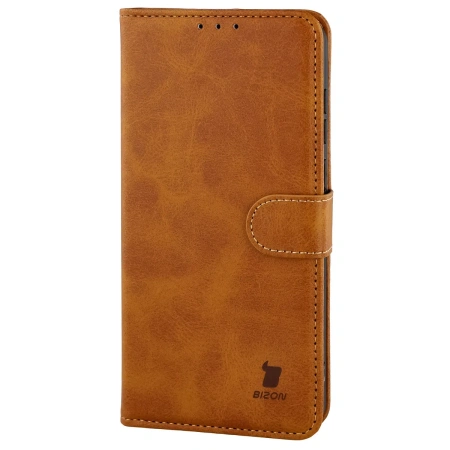 Etui z klapką Bizon Case Pocket do OnePlus 15R, brązowe