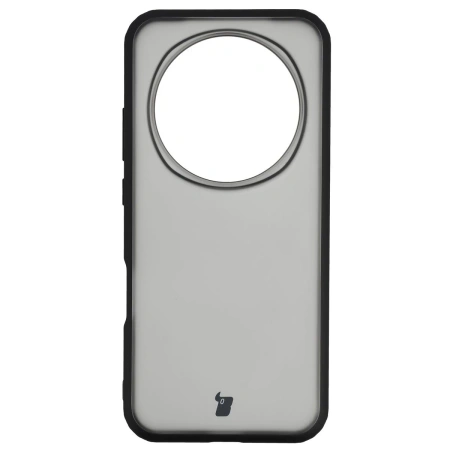 Etui Bizon Case Angelo do Honor Magic8 Pro, przydymione z czarną ramką