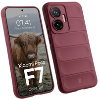 Pancerne etui Bizon Case Tur do Xiaomi POCO F7, burgundowe