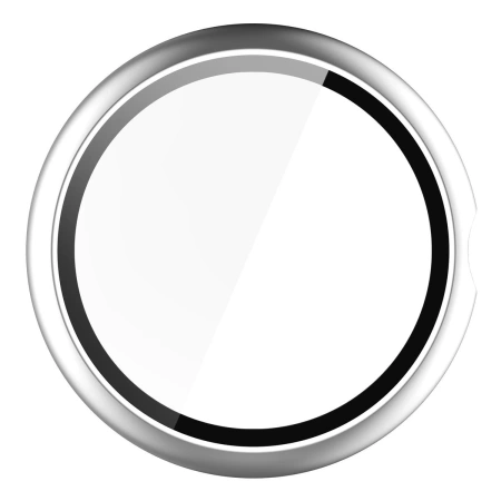 Etui ze szkłem do zegarka Bizon Case Watch Adamo do Google Pixel Watch 4 41 mm, matowe srebrne