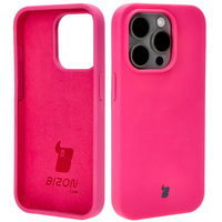 Etui silikonowe do iPhone 15 Pro Bizon Soft Case, fuksja