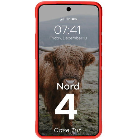 Pancerne etui Bizon Case Tur do OnePlus Nord 4, czerwone