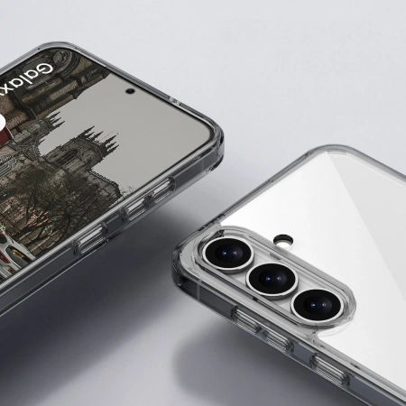 Etui Bizon Case Halo do Galaxy S25, przydymione-czarne