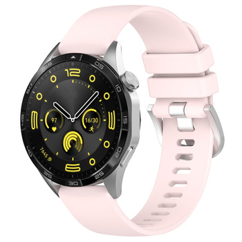 Pasek silikonowy do smartwatcha, Bizon Strap Watch Silicone Pro T, Quick Release 22 mm, pudrowy róż