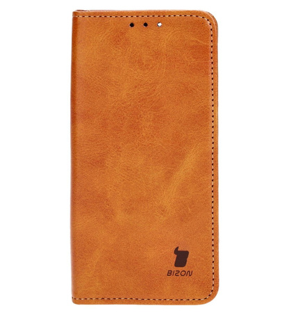 Etui z klapką Bizon Case Pocket Pro do iPhone 15, brązowe