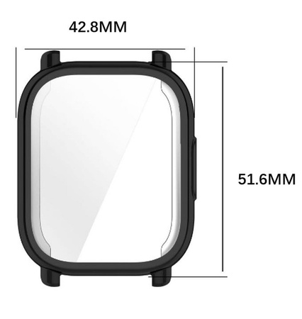 Etui z osłoną ekranu Bizon Case Watch Felipe do Xiaomi Redmi Watch 5 Active, czarne