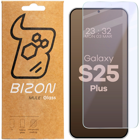 Elastyczne szkło hybrydowe Bizon Glass Mule do Galaxy S25 Plus