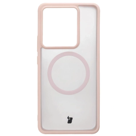 Etui z pierścieniem magnetycznym Bizon Case MatteO do Realme GT 7 / 7T, przydymione-różowe