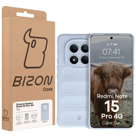 Pancerne etui Bizon Case Tur do Xiaomi Redmi Note 15 Pro 4G, jasnoniebieskie