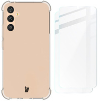 Etui + 2x szkło Bizon Case Clear Pack do Samsung Galaxy A34 5G, przezroczyste