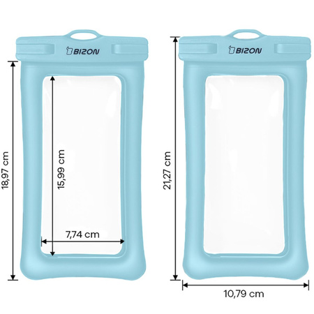 Etui wodoszczelne Bizon Case Hydrofloat, jasnoniebieskie