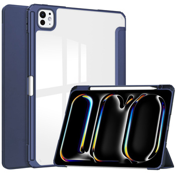 Etui Bizon Case Tab Clear Matt do iPad Pro 11" 2025 / 2024, granatowe