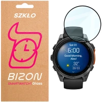 Szkło hybrydowe Bizon Glass Watch Edge Hybrid dla Garmin Fenix 8 AMOLED 47 mm, czarne