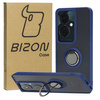 Etui z uchwytem na palec Bizon Case Hybrid Ring do Oppo Reno11 F 5G, przydymione z granatową ramką