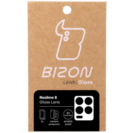 Szkło na aparat Bizon Glass Silk Lens dla Realme 8, 2 sztuki