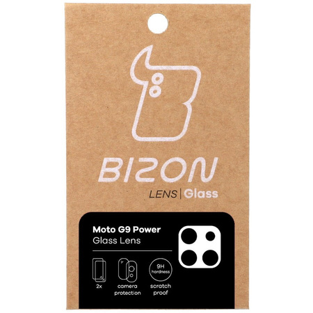 Szkło na aparat Bizon Glass Silk Lens dla Moto G9 Power, 2 sztuki