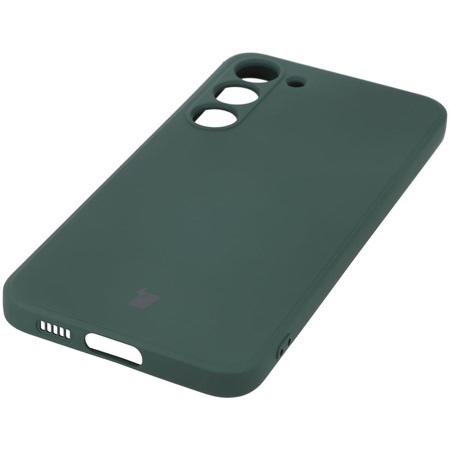 Etui Bizon Case Silicone Sq do Galaxy S23 Plus, ciemnozielone
